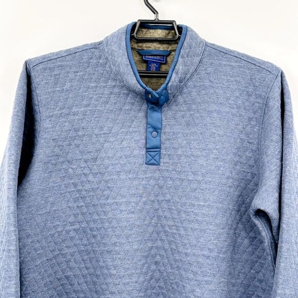 Wilkens Bros Heritage Collection Sweater Mens Size XXL Blue 1/4 Snap Quilted - Picture 3 of 7